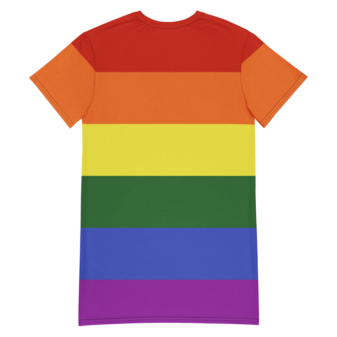 Rainbow Pride Flag T-shirt Dress Dresses The Rainbow Stores