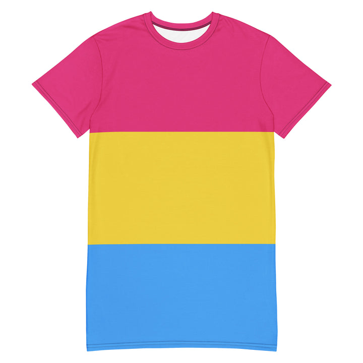 Pansexual Pride Flag T-shirt Dress Dresses The Rainbow Stores