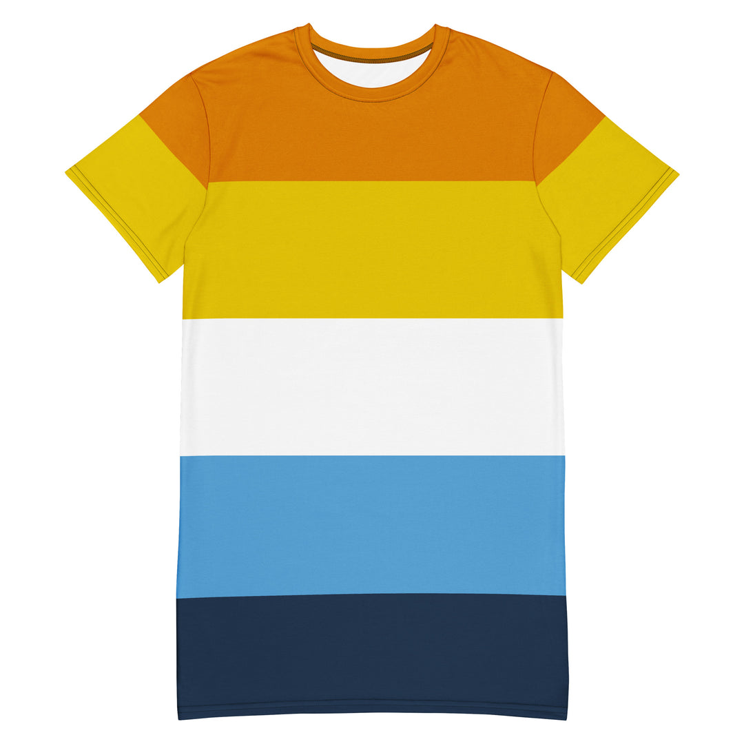 AroAce Pride Flag T-shirt Dress Dresses The Rainbow Stores