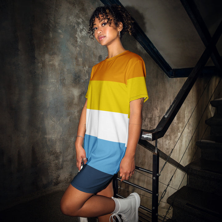 AroAce Pride Flag T-shirt Dress Dresses The Rainbow Stores
