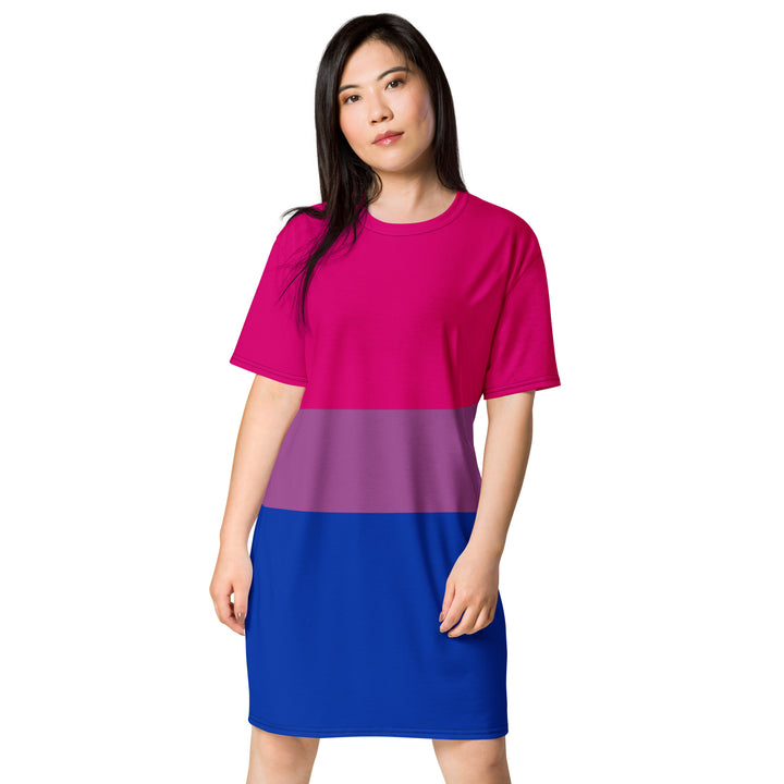 Bisexual Pride Flag T-shirt Dress Dresses The Rainbow Stores