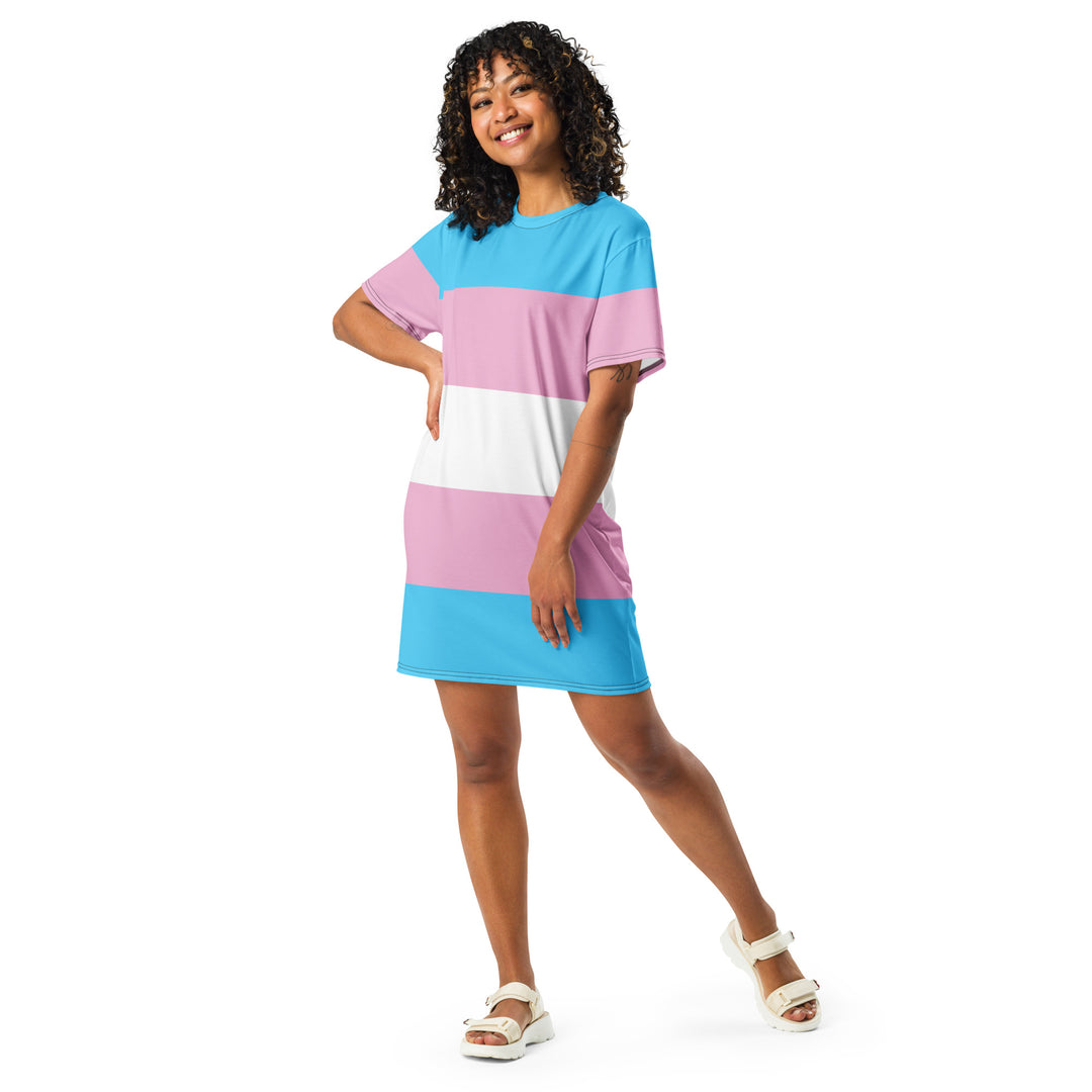 Trans Pride Flag T-shirt Dress