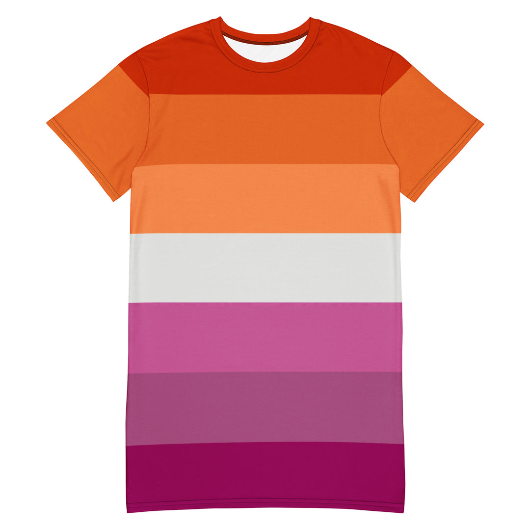 Lesbian Pride Flag T-shirt Dress Dresses The Rainbow Stores