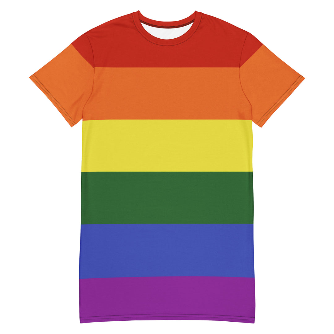 Rainbow Pride Flag T-shirt Dress Dresses The Rainbow Stores
