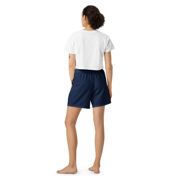 Rainbow Pride Flag Stripe Blue Athletic Long Shorts Shorts Long The Rainbow Stores