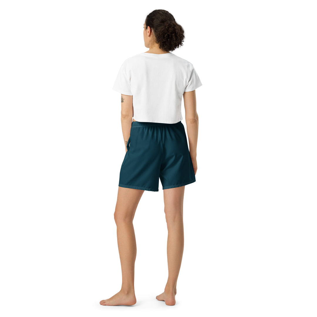 Aromantic Pride Flag Sage Blue Athletic Long Shorts The Rainbow Stores