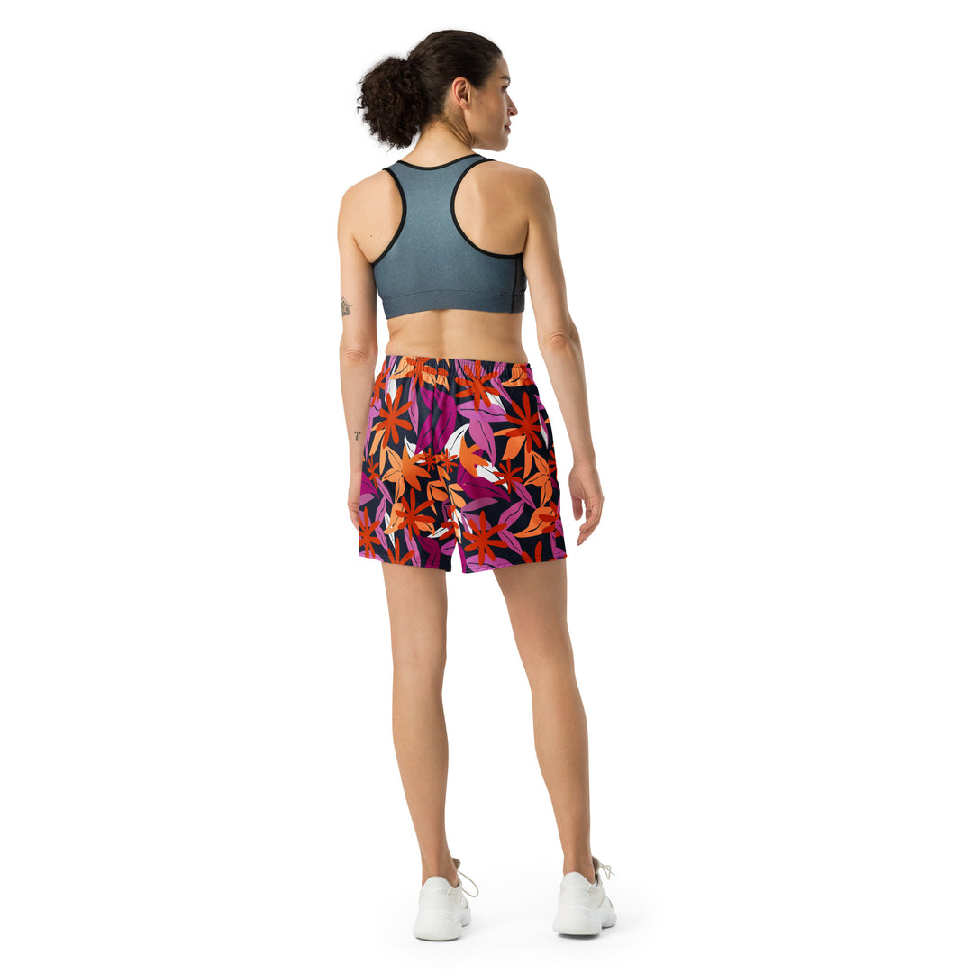 Floral Pattern Long Shorts In Lesbian Colours Shorts Long The Rainbow Stores