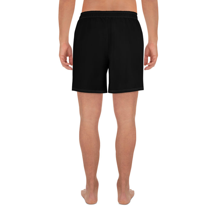 Gay Men's Pride Flag Stripe Black Athletic Long Shorts Shorts Long The Rainbow Stores