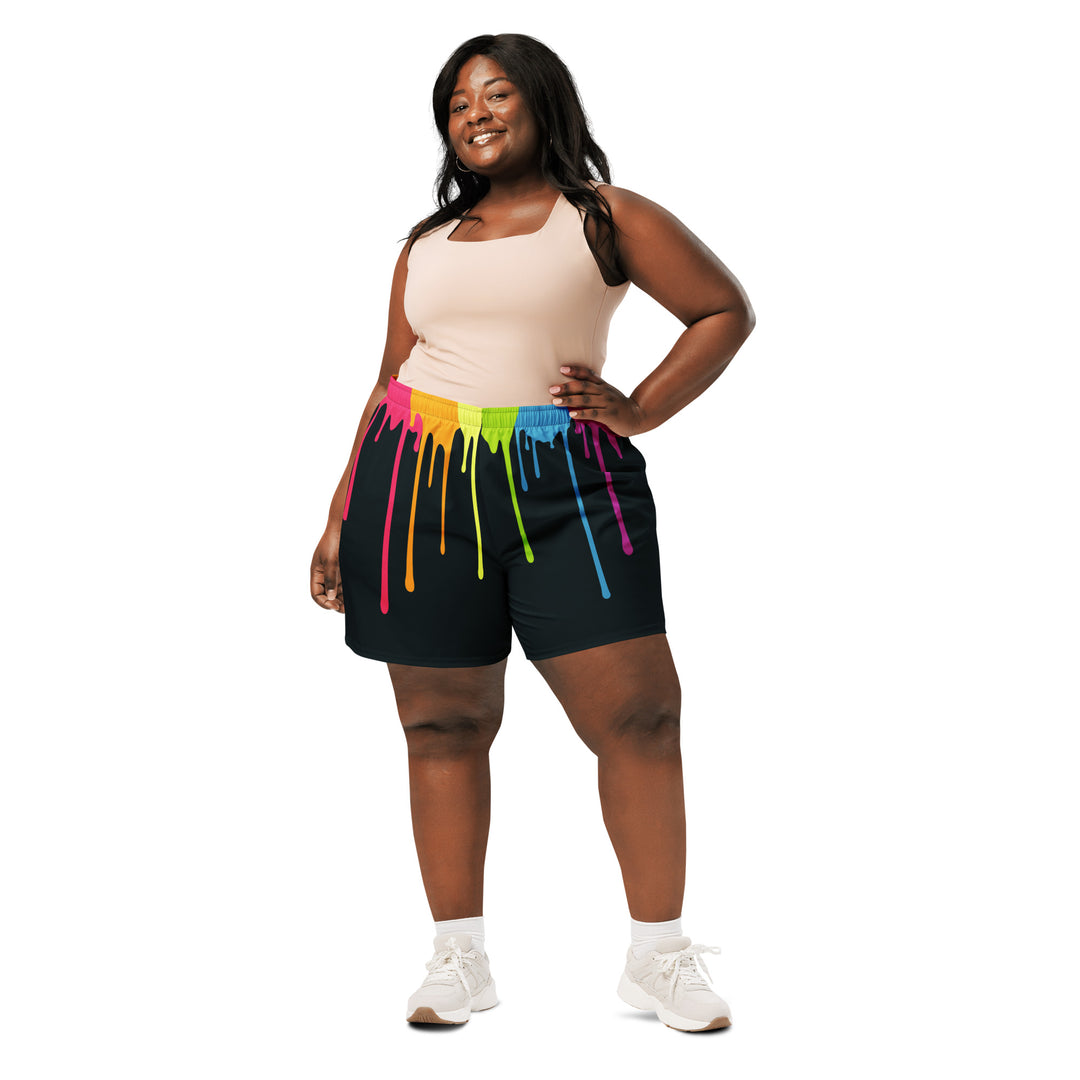 Rainbow Paint Drips Shorts Shorts Long The Rainbow Stores