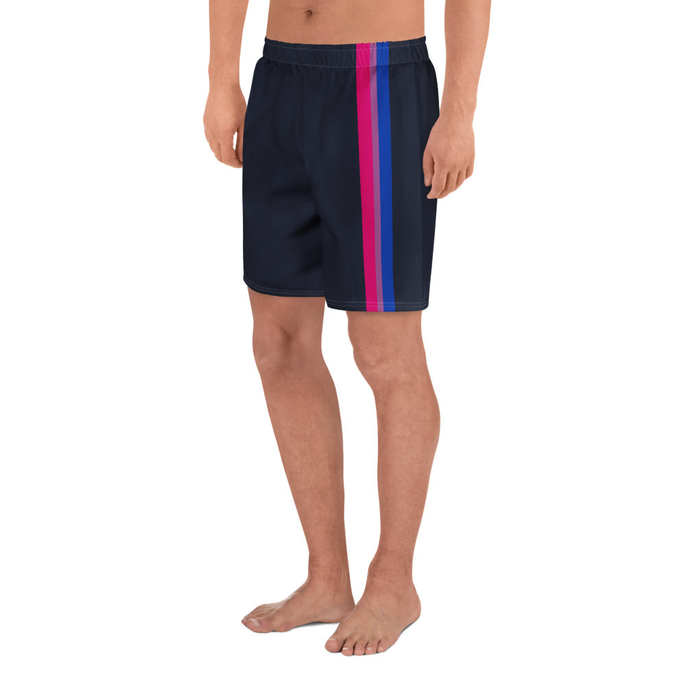 Bisexual Pride Flag Stripe Blue Athletic Long Shorts Shorts Long The Rainbow Stores