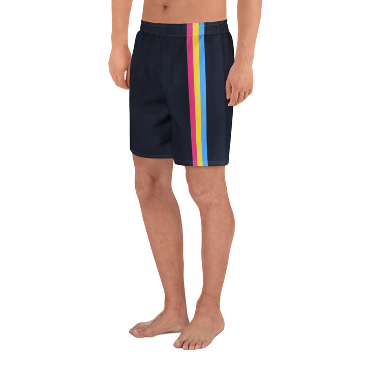 Pansexual Pride Flag Stripe Blue Athletic Long Shorts Shorts Long The Rainbow Stores