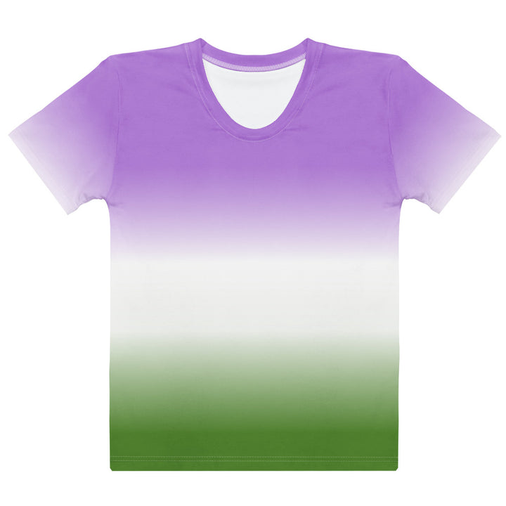 Genderqueer Ombre Pride Flag Fitted T-shirt AOP T-shirts The Rainbow Stores