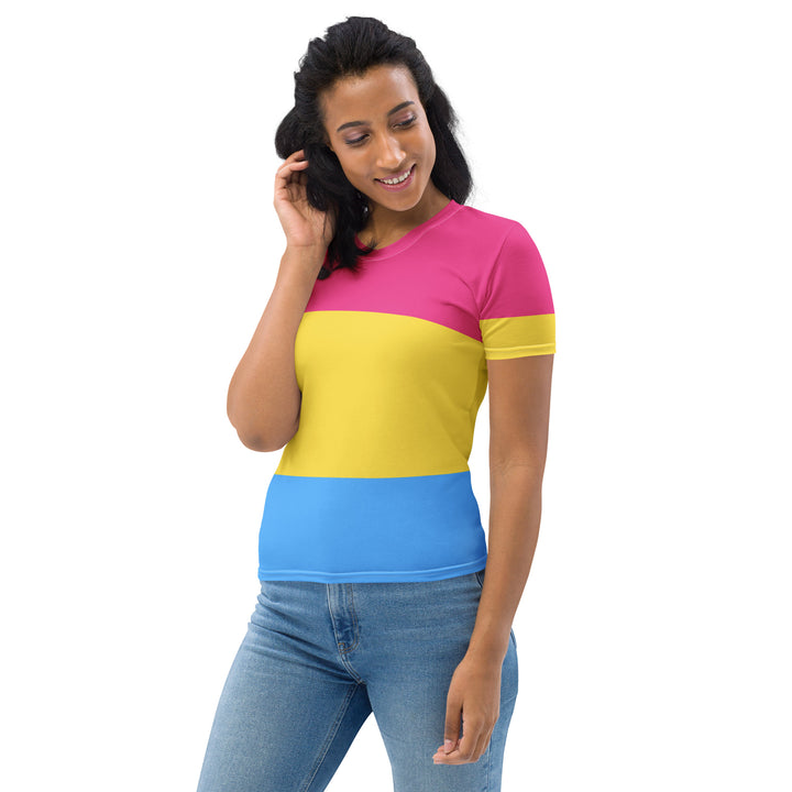 Pansexual Pride Flag Fitted T-shirt AOP T-shirts The Rainbow Stores