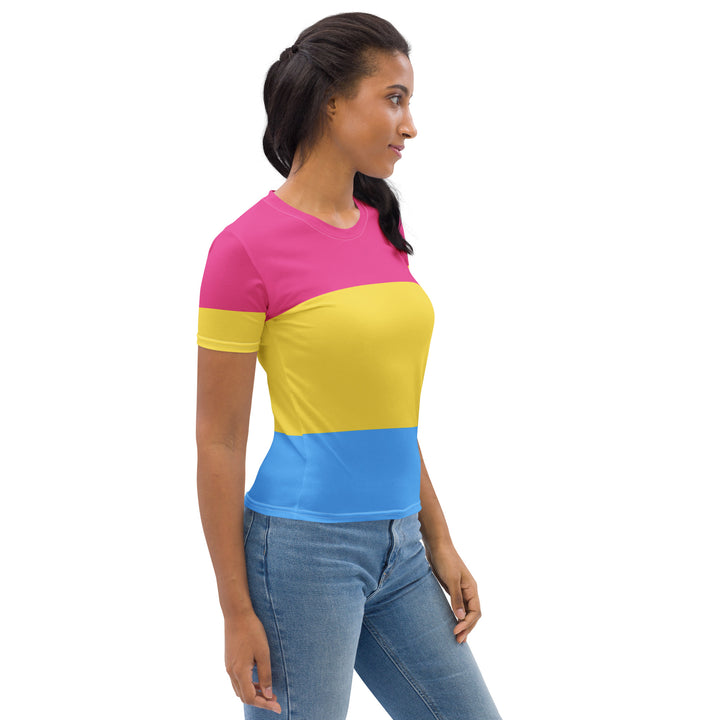 Pansexual Pride Flag Fitted T-shirt AOP T-shirts The Rainbow Stores