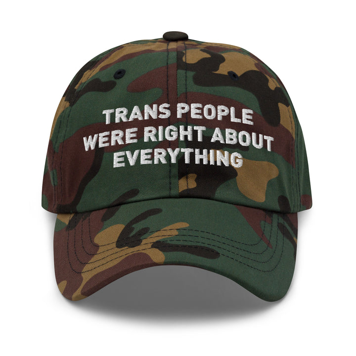 Trans People Were Right About Everything Baseball Cap Hats The Rainbow Stores