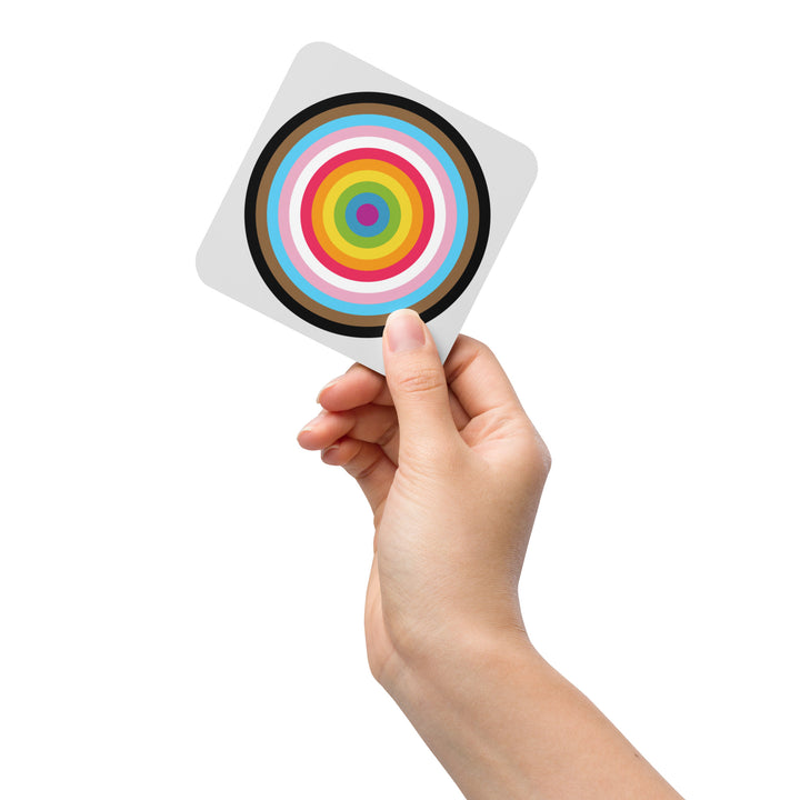 Progressive Pride Flag Colours Roundel Coaster Coaster The Rainbow Stores