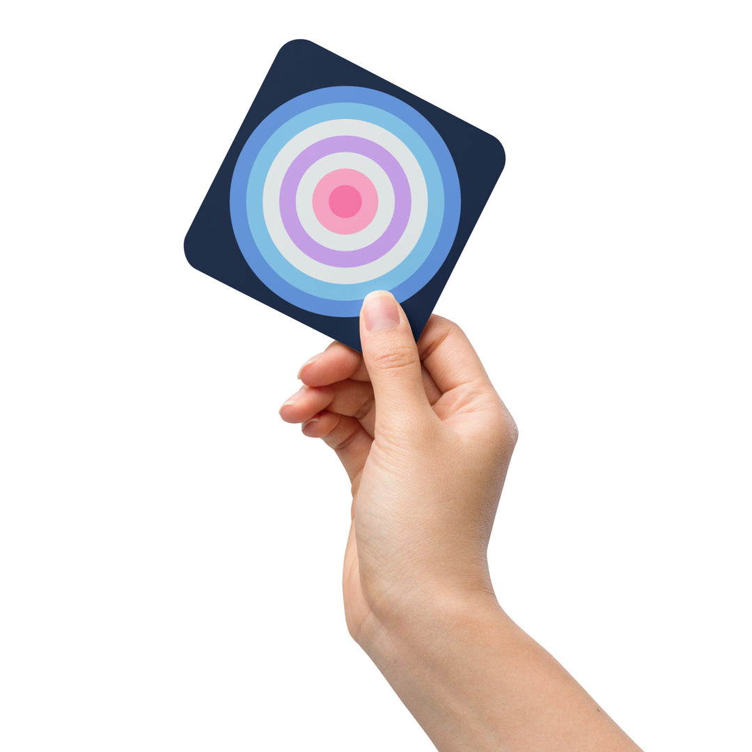 Bigender Pride Flag Roundel Coaster Coaster The Rainbow Stores