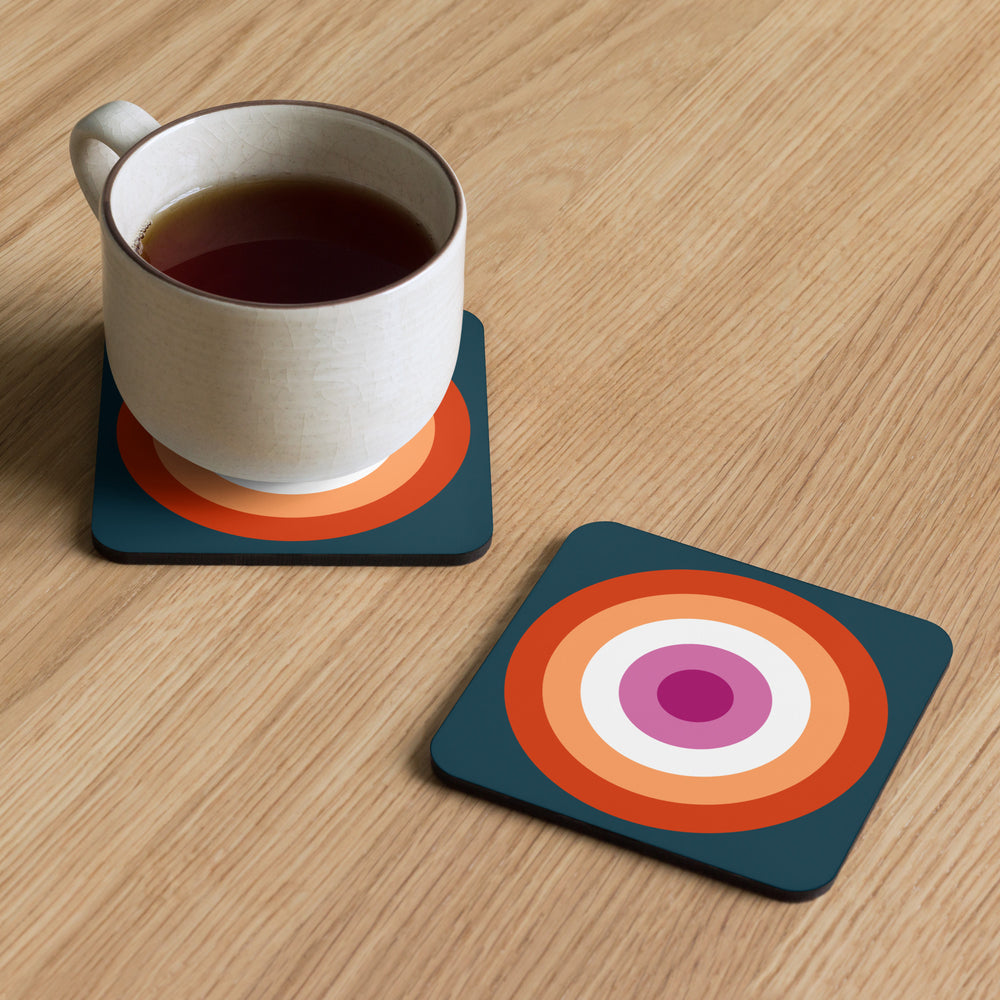 Lesbian Pride Flag Roundel Coaster Coaster The Rainbow Stores