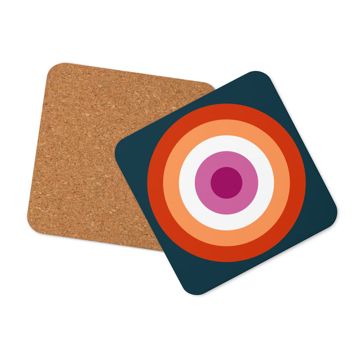 Lesbian Pride Flag Roundel Coaster Coaster The Rainbow Stores