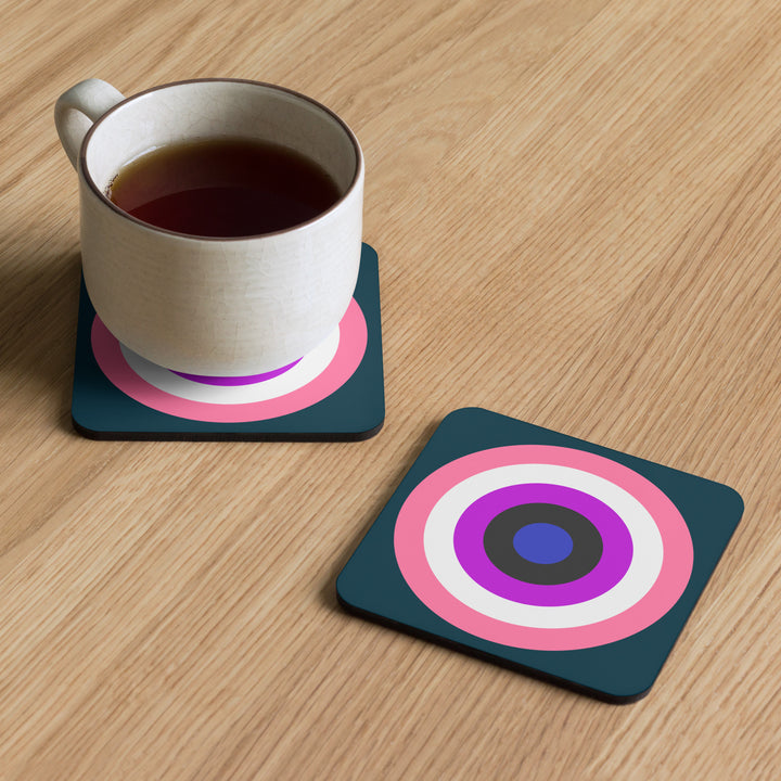 Gender Fluid Pride Flag Roundel Coaster Coaster The Rainbow Stores