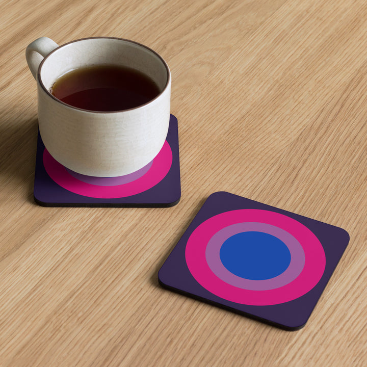 Bisexual Pride Flag Roundel Coaster Coaster The Rainbow Stores