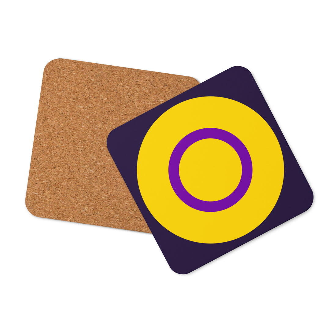 Intersex Pride Flag Roundel Coaster Coaster The Rainbow Stores
