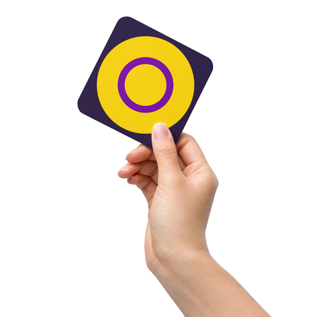 Intersex Pride Flag Roundel Coaster Coaster The Rainbow Stores