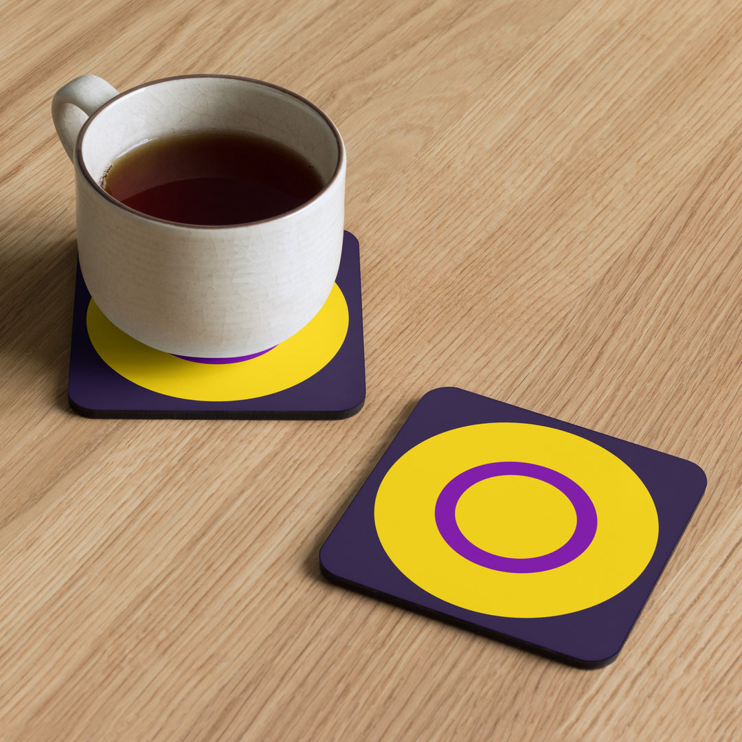 Intersex Pride Flag Roundel Coaster Coaster The Rainbow Stores