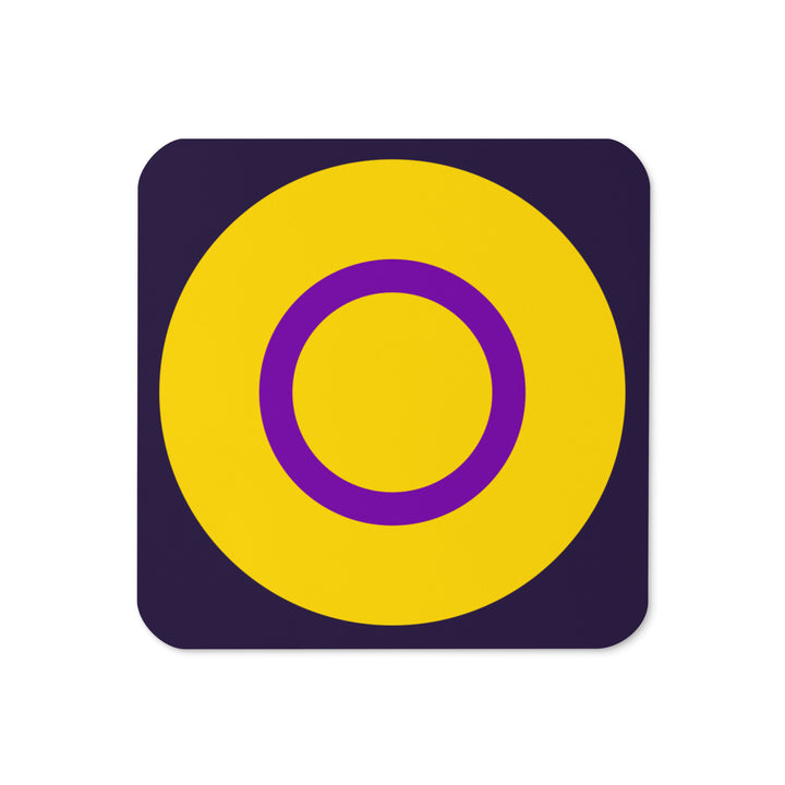 Intersex Pride Flag Roundel Coaster Coaster The Rainbow Stores