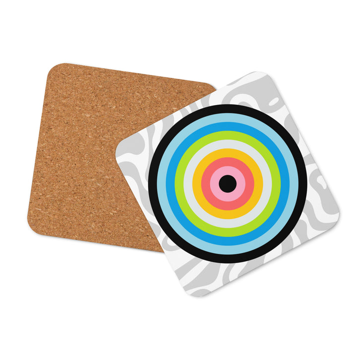 Queer Pride Flag Roundel Swirl Coaster Coaster The Rainbow Stores