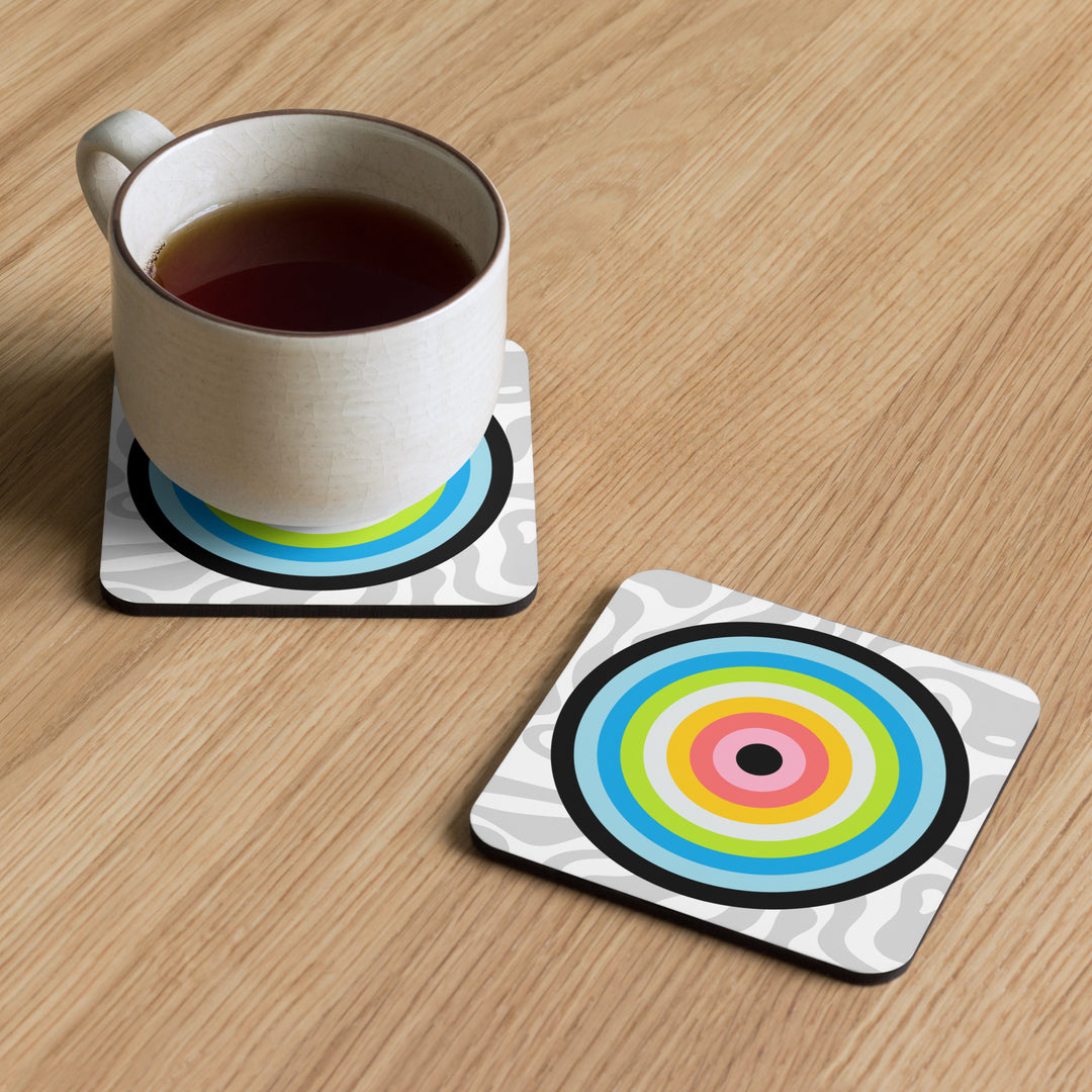 Queer Pride Flag Roundel Swirl Coaster Coaster The Rainbow Stores