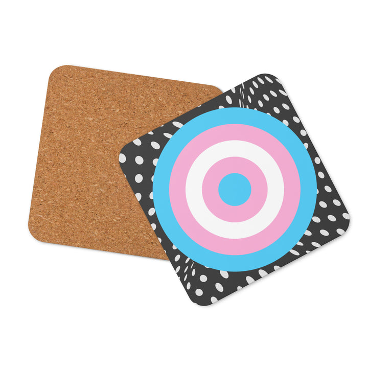 Trans Pride Flag Roundel on Spots Coaster Coaster The Rainbow Stores