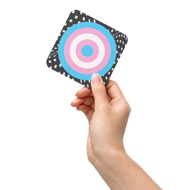 Trans Pride Flag Roundel on Spots Coaster Coaster The Rainbow Stores