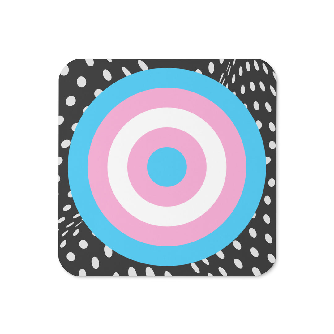 Trans Pride Flag Roundel on Spots Coaster Coaster The Rainbow Stores