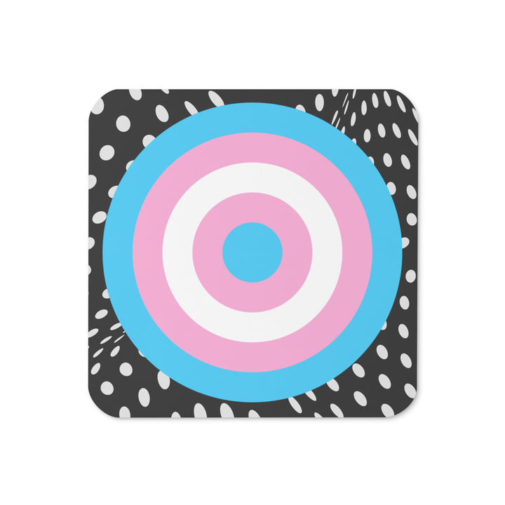 Trans Pride Flag Roundel on Spots Coaster Coaster The Rainbow Stores