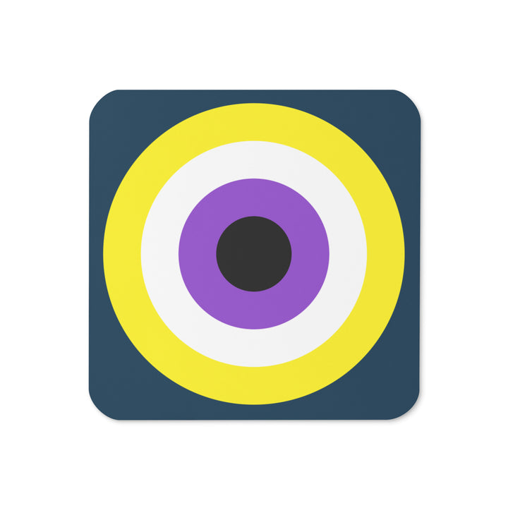 Non-Binary Pride Flag Roundel Coaster Coaster The Rainbow Stores