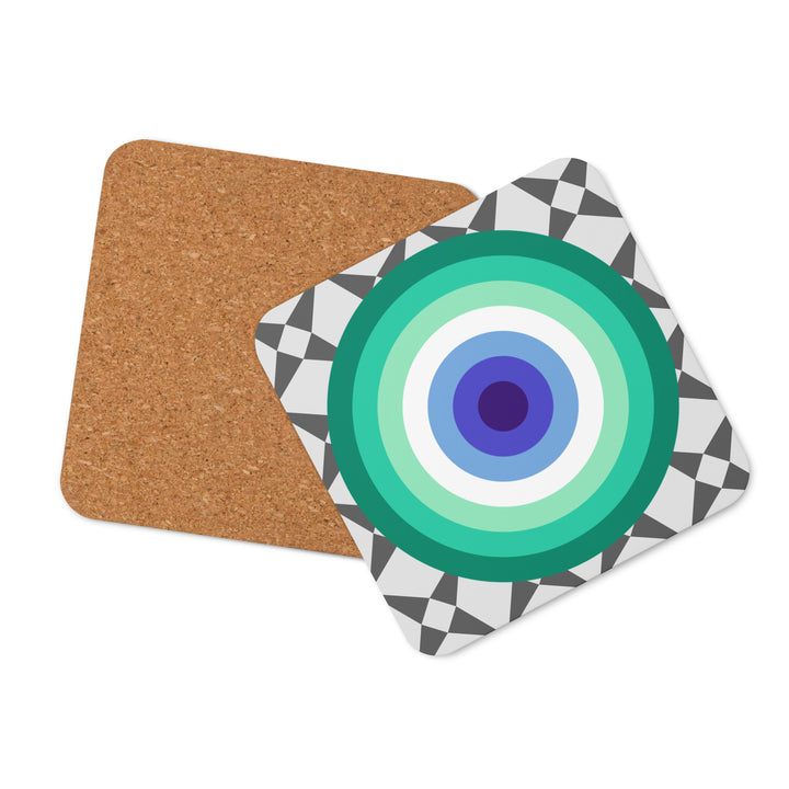 Gay Men's Pride Flag Roundel on Triangles Coaster Coaster The Rainbow Stores