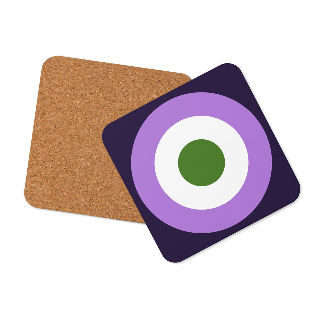 Genderqueer Pride Flag Roundel Coaster Coaster The Rainbow Stores