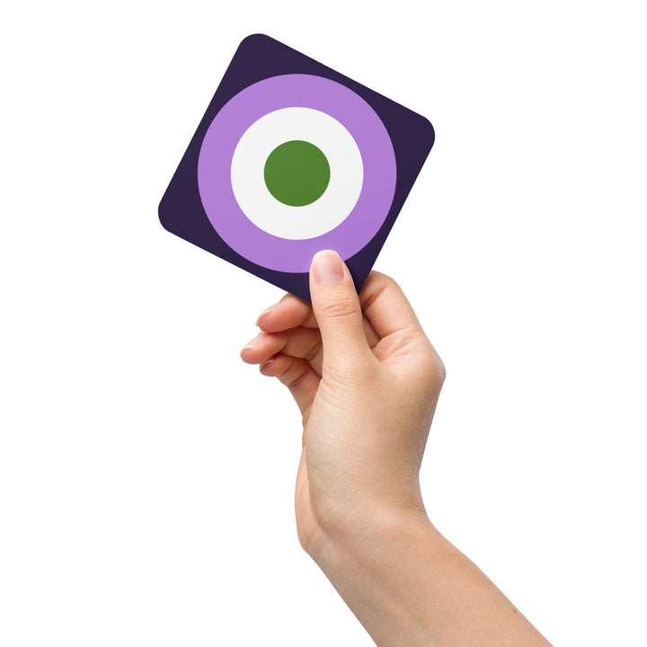 Genderqueer Pride Flag Roundel Coaster Coaster The Rainbow Stores