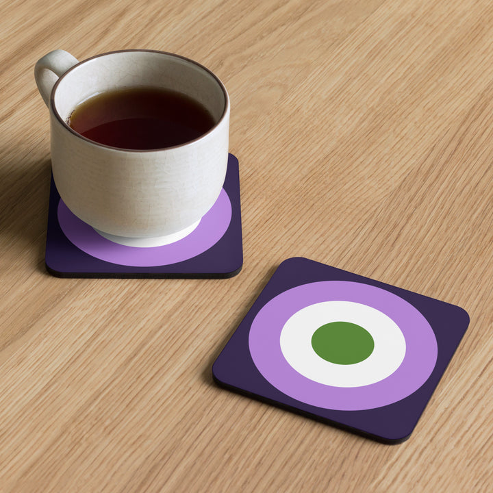 Genderqueer Pride Flag Roundel Coaster Coaster The Rainbow Stores