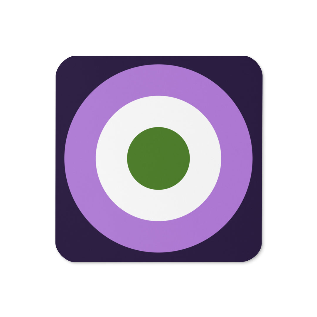 Genderqueer Pride Flag Roundel Coaster Coaster The Rainbow Stores