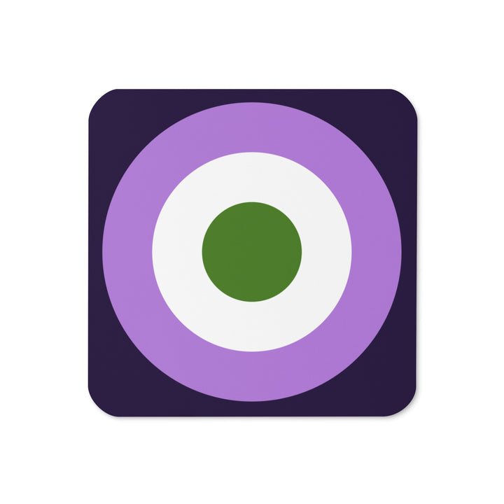 Genderqueer Pride Flag Roundel Coaster Coaster The Rainbow Stores