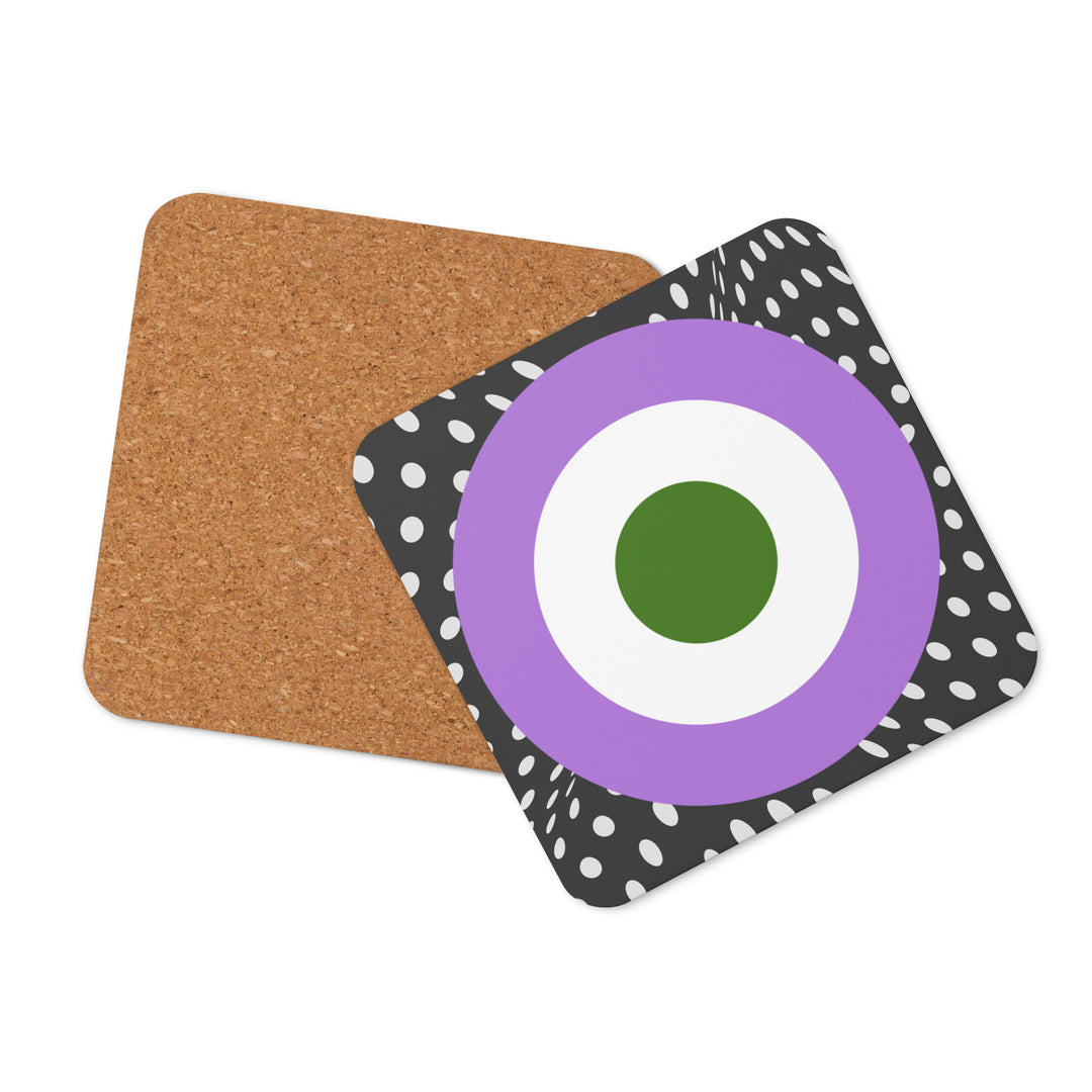 Genderqueer Pride Flag Roundel on Spots Coaster Coaster The Rainbow Stores