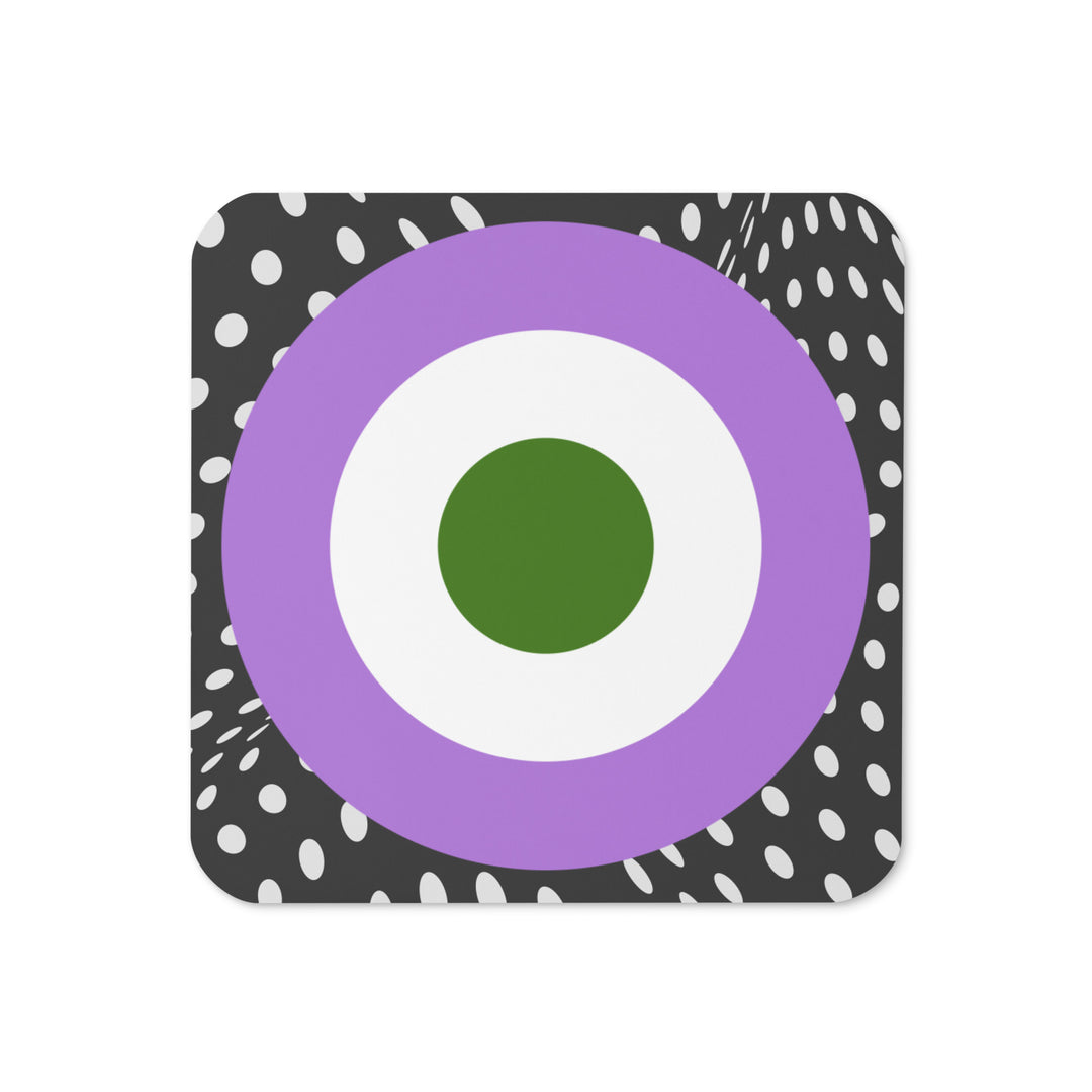 Genderqueer Pride Flag Roundel on Spots Coaster Coaster The Rainbow Stores