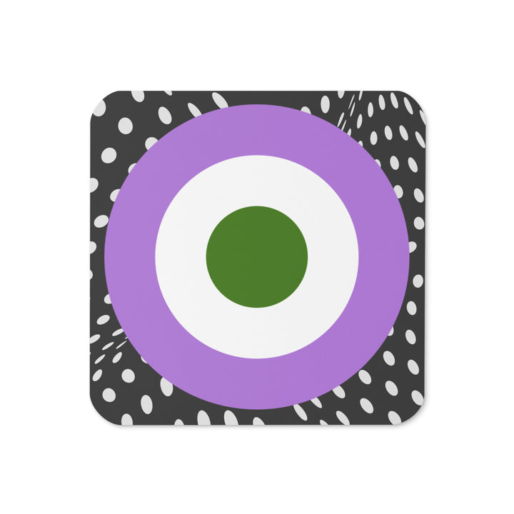 Genderqueer Pride Flag Roundel on Spots Coaster Coaster The Rainbow Stores