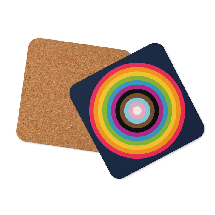 Reverse Progressive Pride Flag Colours Roundel Coaster Coaster The Rainbow Stores