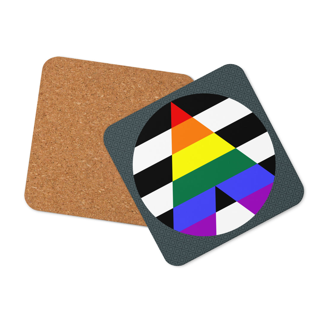 LGBTQ+ Ally Flag Roundel Coaster Coaster The Rainbow Stores