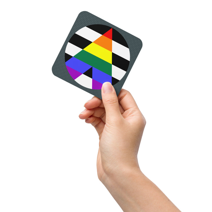 LGBTQ+ Ally Flag Roundel Coaster Coaster The Rainbow Stores