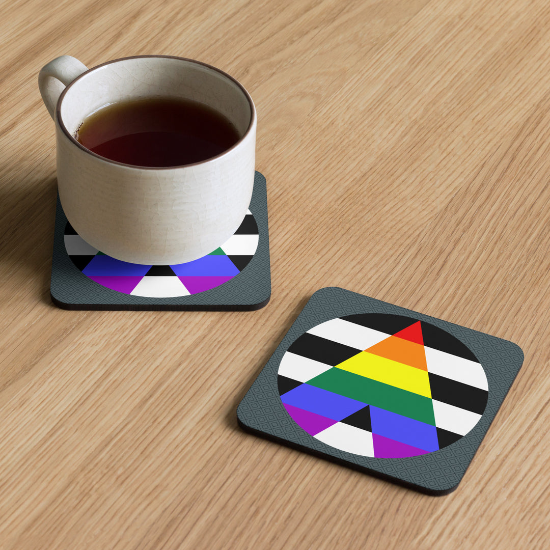 LGBTQ+ Ally Flag Roundel Coaster Coaster The Rainbow Stores