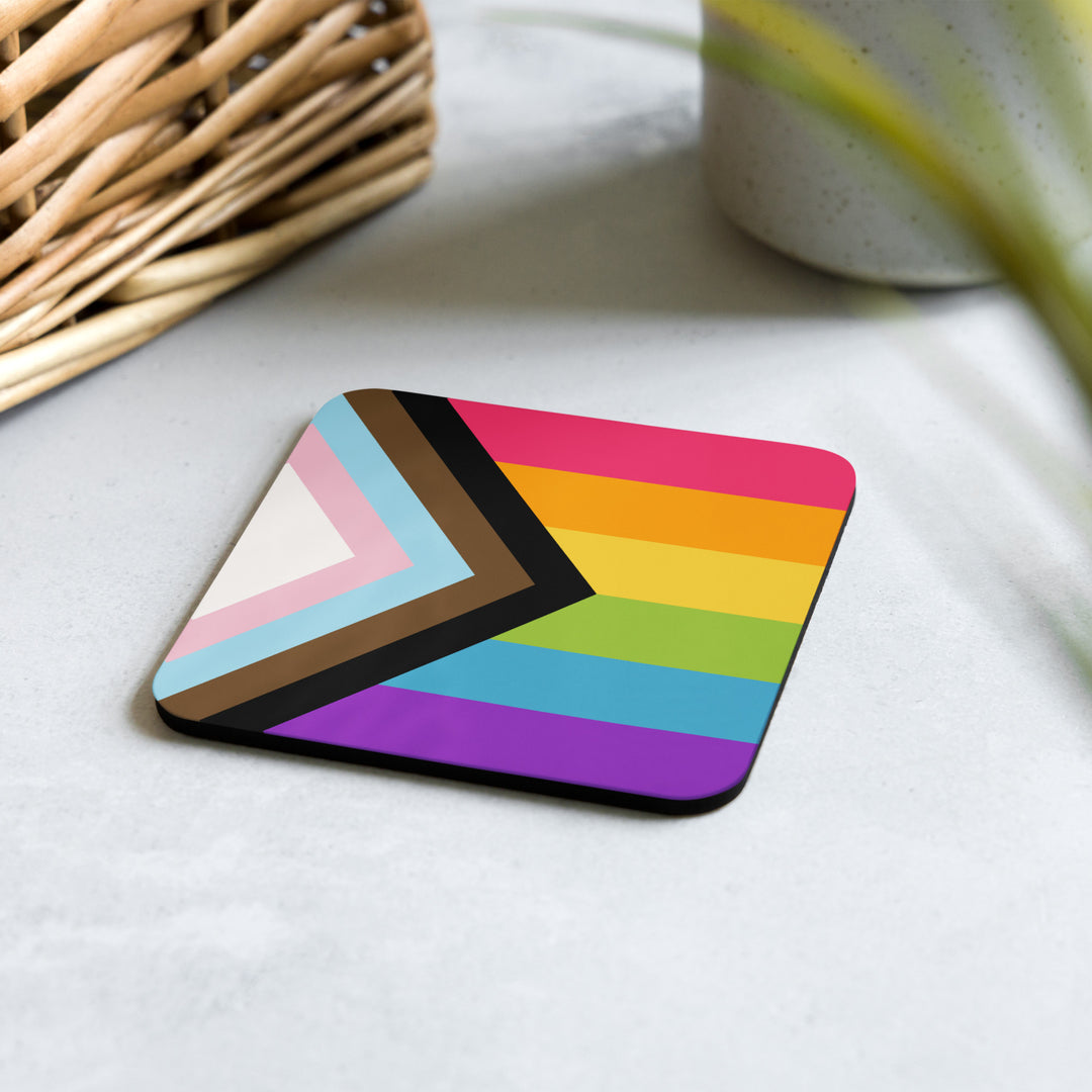 Progress Pride Flag Coaster Coaster The Rainbow Stores